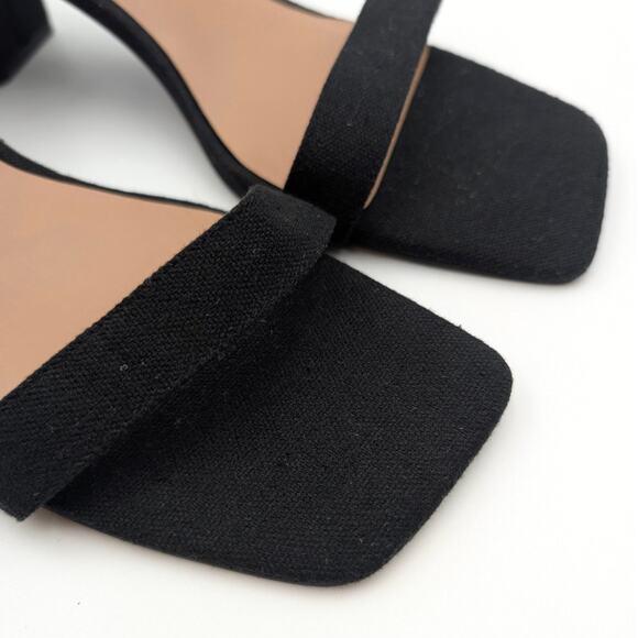 Abound Finn Ankle Strap Heel Sandal Open Toe Women's Black Size US9.5M EU40 - Picture 8 of 10